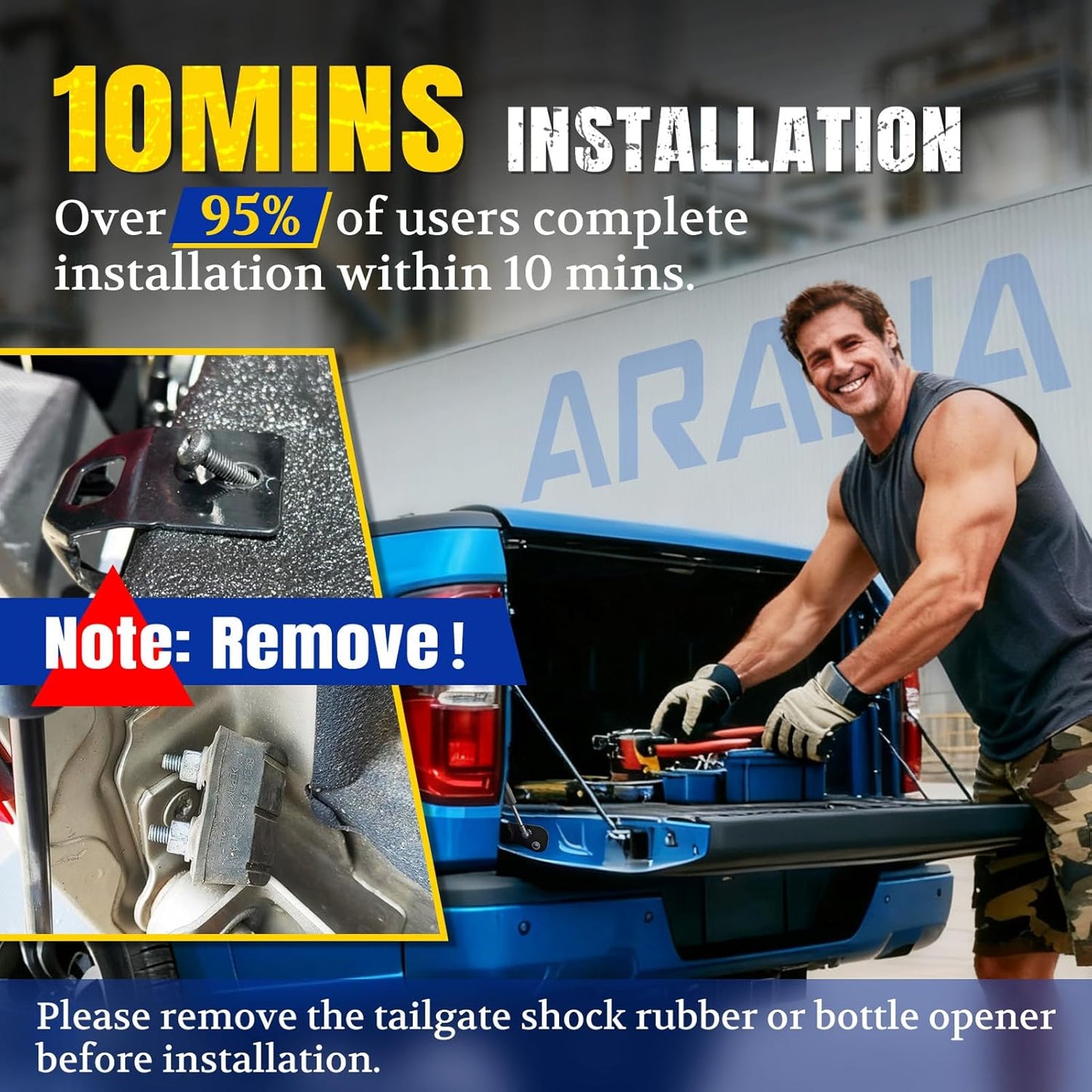 Tailgate Assist Soft Open for Chevy Silverado & GMC Sierra 2007-2019
