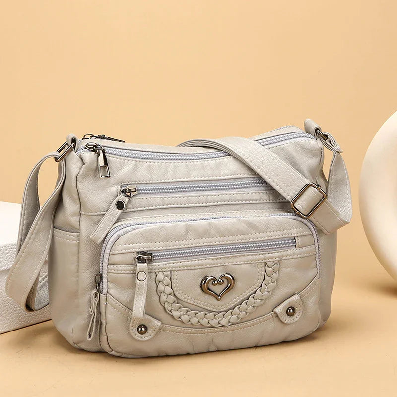 š¢š¢50% OFF !! ā°Women's Soft PU Leather Multi-Pocket Crossbody Bag