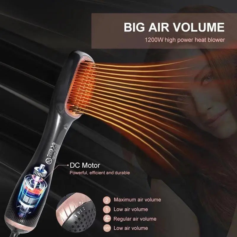 One-Step Hair Dryer and Styler, All-in-One Hair Brush Straightener