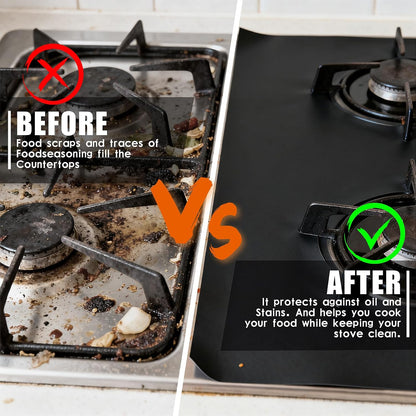 Gas Stove Burner Cover, Non-Stick Protector Liner Compatible with Samsung Gas Range