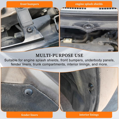 50/100 Pcs Heavy Duty Nylon Universal Cable Tie Buckle for Car, Upgraded Automotive Zipper Clips