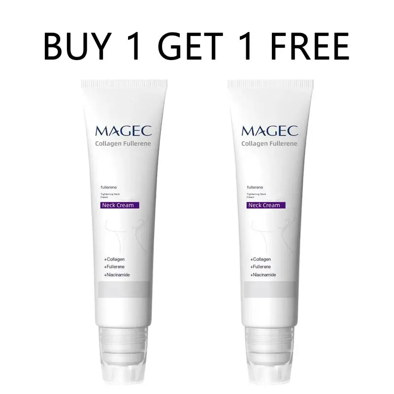 【BUY 1 GET 1 FREE】Reduces Wrinkles and Double Chin,Five Rollers for All Around Massage,Collagen Neck Cream,RelievesEdema,Suitable for Wrinkled Skin,with HyaluronicAcid,VitaminC+E , Body Care,
