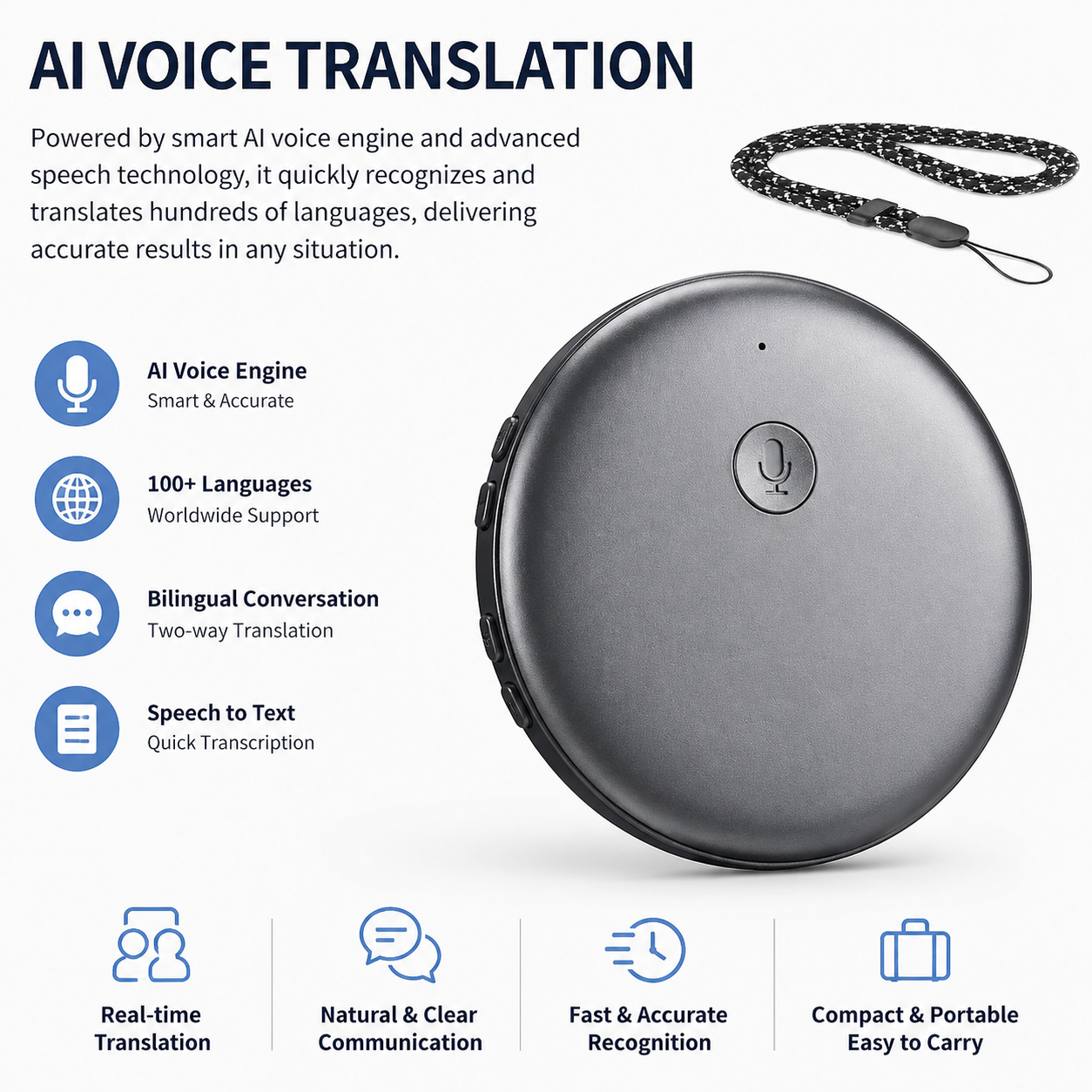 Al Intelligent Translator Multi-language Translation Simultaneous Interpretation