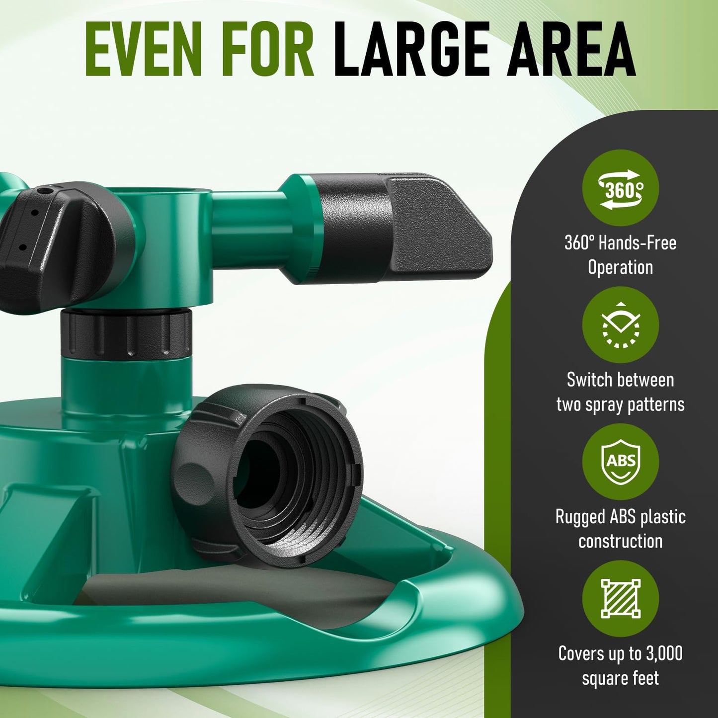 Automatic 360 Rotating  Lawn & Garden Sprinkler for Large Area Coverage