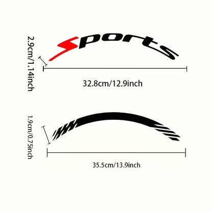 4 Piece Set Car Motorcycle Tire Decoration Stickers