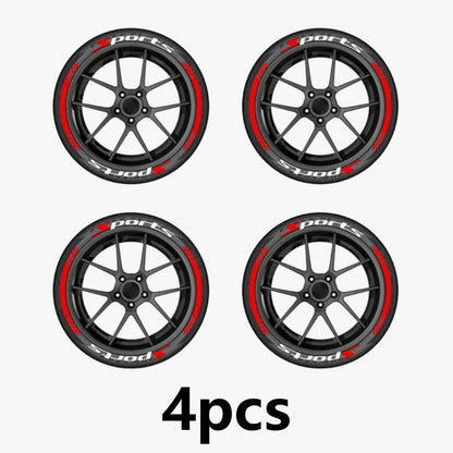4 Piece Set Car Motorcycle Tire Decoration Stickers