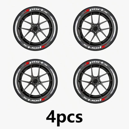 4 Piece Set Car Motorcycle Tire Decoration Stickers