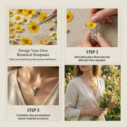 DIY Bouquet Necklace Create your own custom floral accessory by inserting dried or fresh stems. Holiday gifts for friends and family