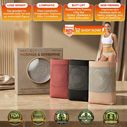 💝NREOEO®Moringa & Berberine 4-in-1 Microparticle Sculpting & Fat-Burning Shorts