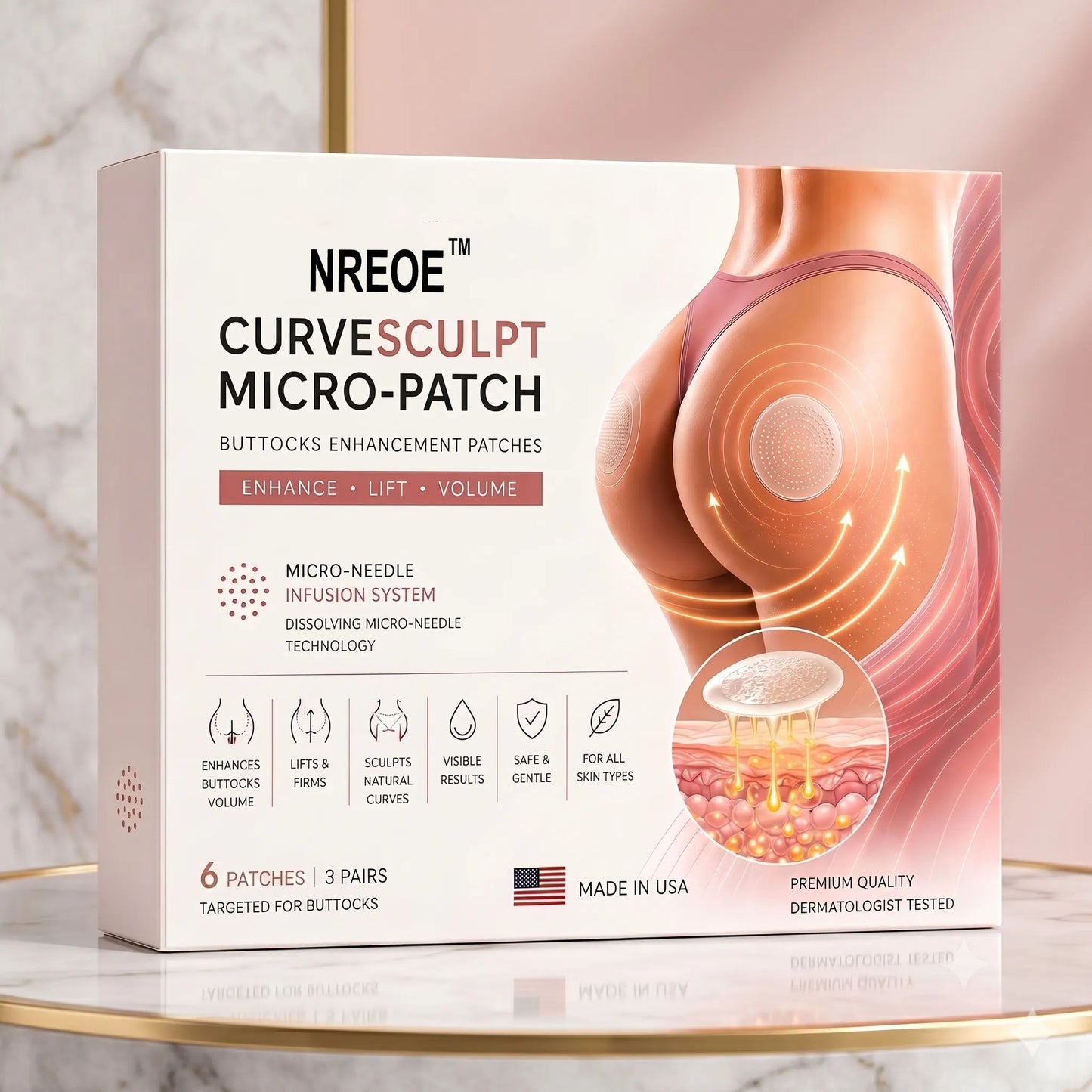 Nreoeo™ CurveSculpt Micro-Patch ✦ Sculpt • Firm • Smooth Lower Body Curves ✦ Micro-Needle Infusion System
