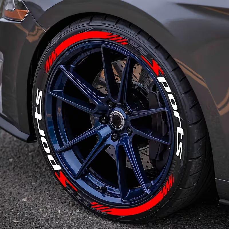 4 Piece Set Car Motorcycle Tire Decoration Stickers