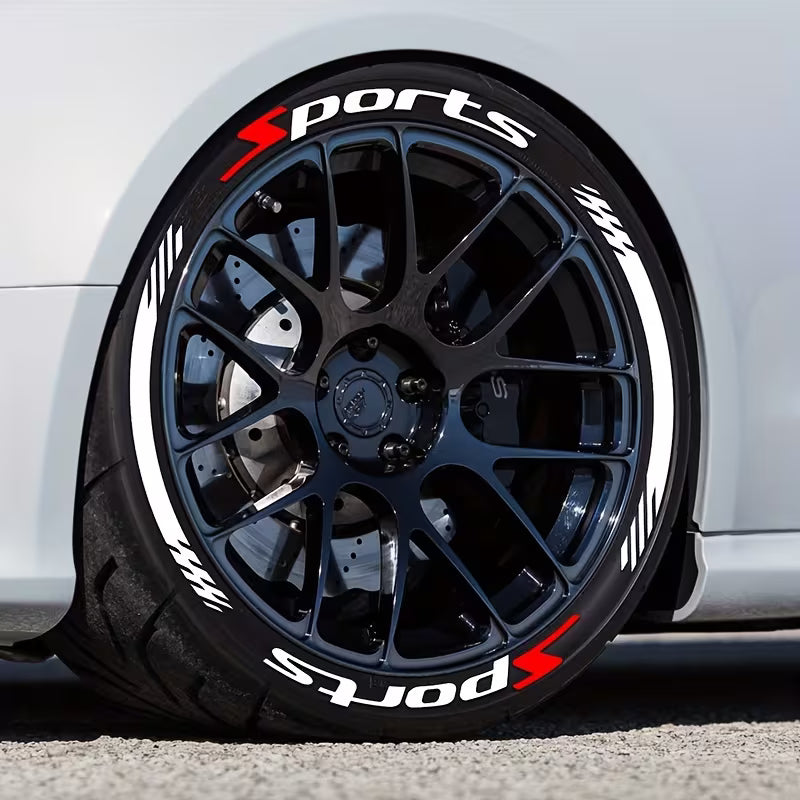 4 Piece Set Car Motorcycle Tire Decoration Stickers