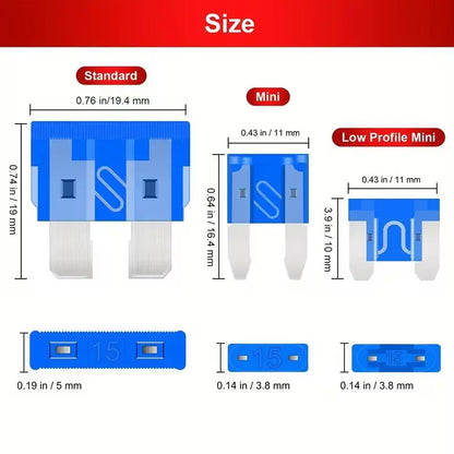 306pcs Car Boat Truck Auto Automotive Assorted Replacement Blade Fuses