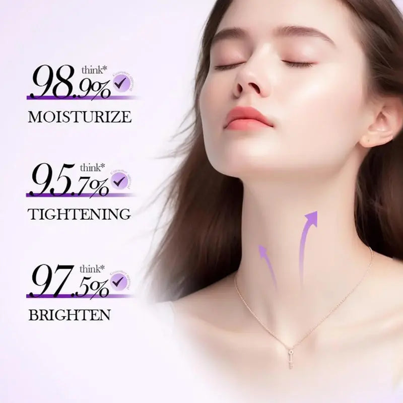 【BUY 1 GET 1 FREE】Reduces Wrinkles and Double Chin,Five Rollers for All Around Massage,Collagen Neck Cream,RelievesEdema,Suitable for Wrinkled Skin,with HyaluronicAcid,VitaminC+E , Body Care,