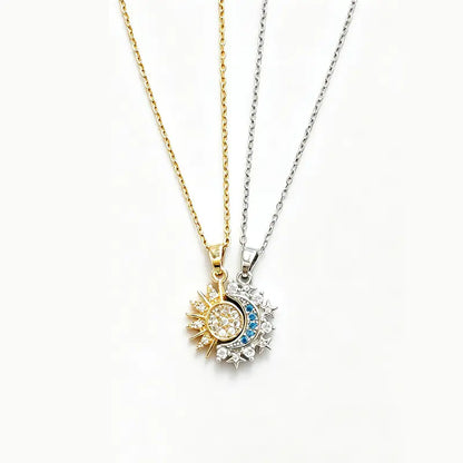 Sun and Moon Bracelet Set for bestfriend, sister gift,Stackable Gold Sun & Blue Moon Bracelet, Matching Couple/Friendship/sister Jewelry necklace