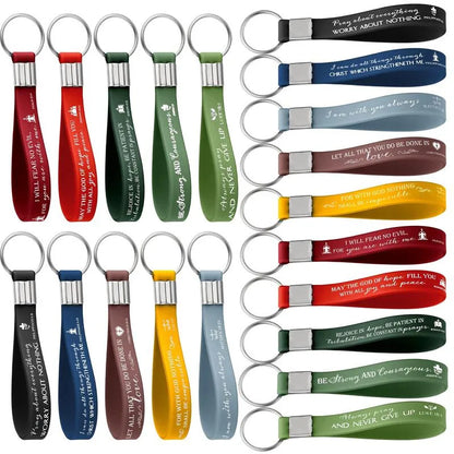 🔥✨24/36/100Pcs Bible Verse Keychain Christian Trendy Keychain Wristlet