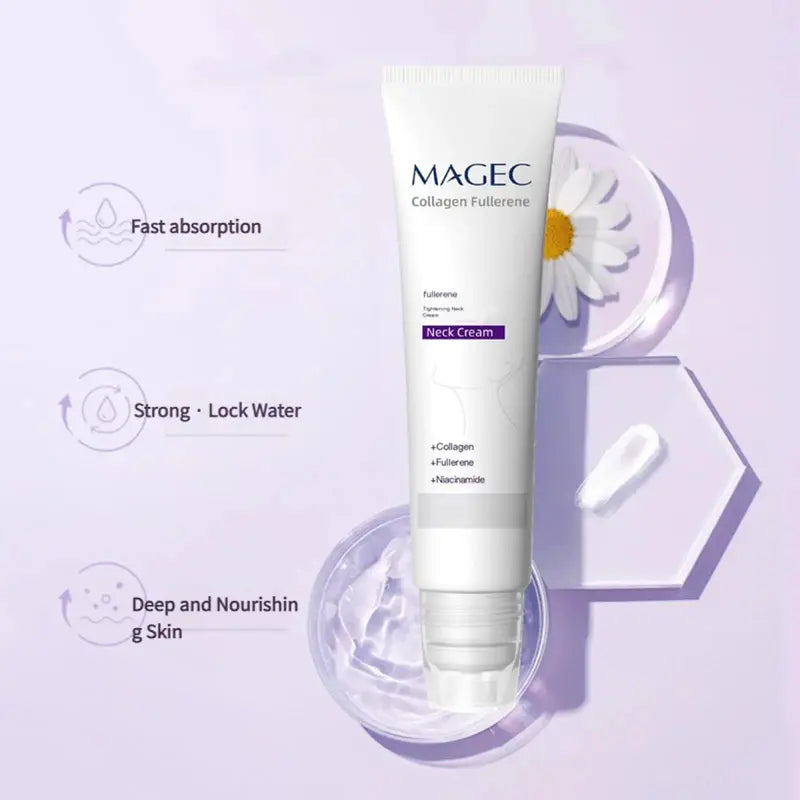 【BUY 1 GET 1 FREE】Reduces Wrinkles and Double Chin,Five Rollers for All Around Massage,Collagen Neck Cream,RelievesEdema,Suitable for Wrinkled Skin,with HyaluronicAcid,VitaminC+E , Body Care,