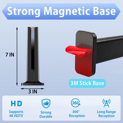 Digital TV Antenna | Support 4K 1080p&Long Range Reception