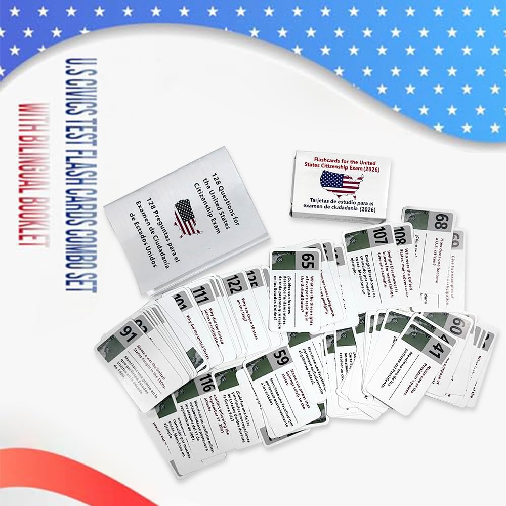 Flashcards for the United States Citizenship Exam (2026)