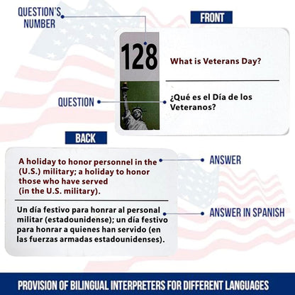 Flashcards for the United States Citizenship Exam (2026)