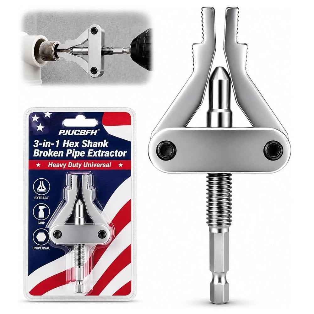 Heavy Duty Universal Hex Shank Broken Pipe Extractor Steel