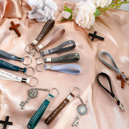 🔥✨24/36/100Pcs Bible Verse Keychain Christian Trendy Keychain Wristlet
