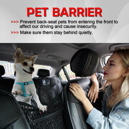 Elastic 3-Layer Mesh Storage Net for Between Car Seats