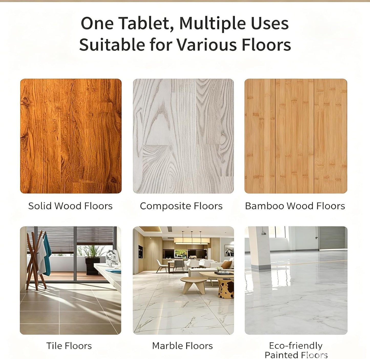 100 Piece Multi-Effect Multi-Material Floor Cleaning Sheets
