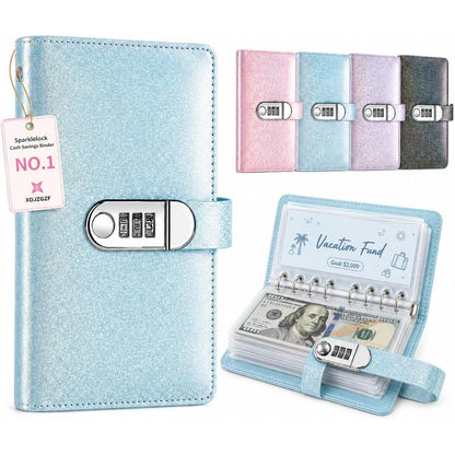 Cash Savings Binder with 3-Digit Combination Lock 100-Page
