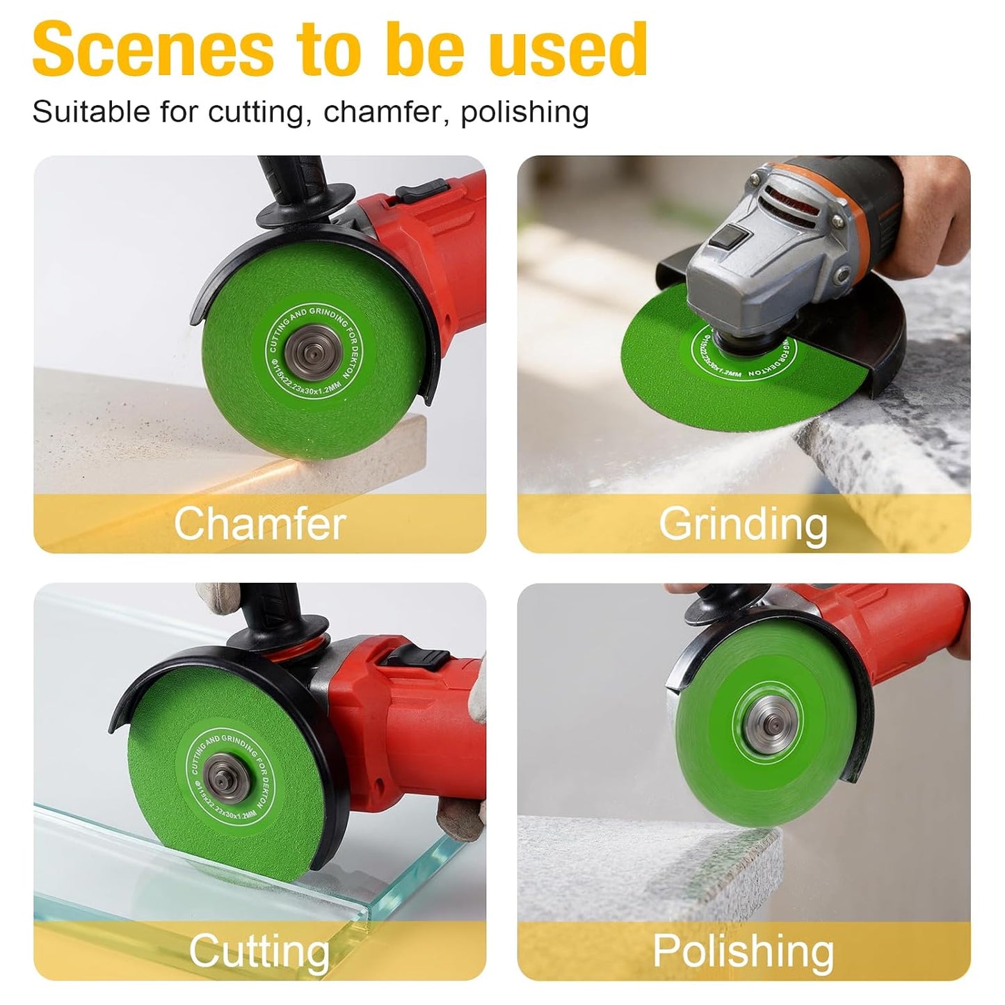 3Pcs 4.5Inch Glass Cutting Disc