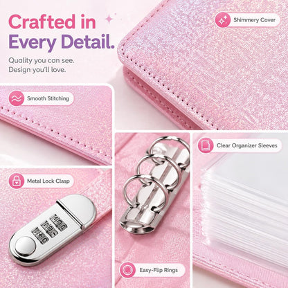 Cash Savings Binder with 3-Digit Combination Lock 100-Page