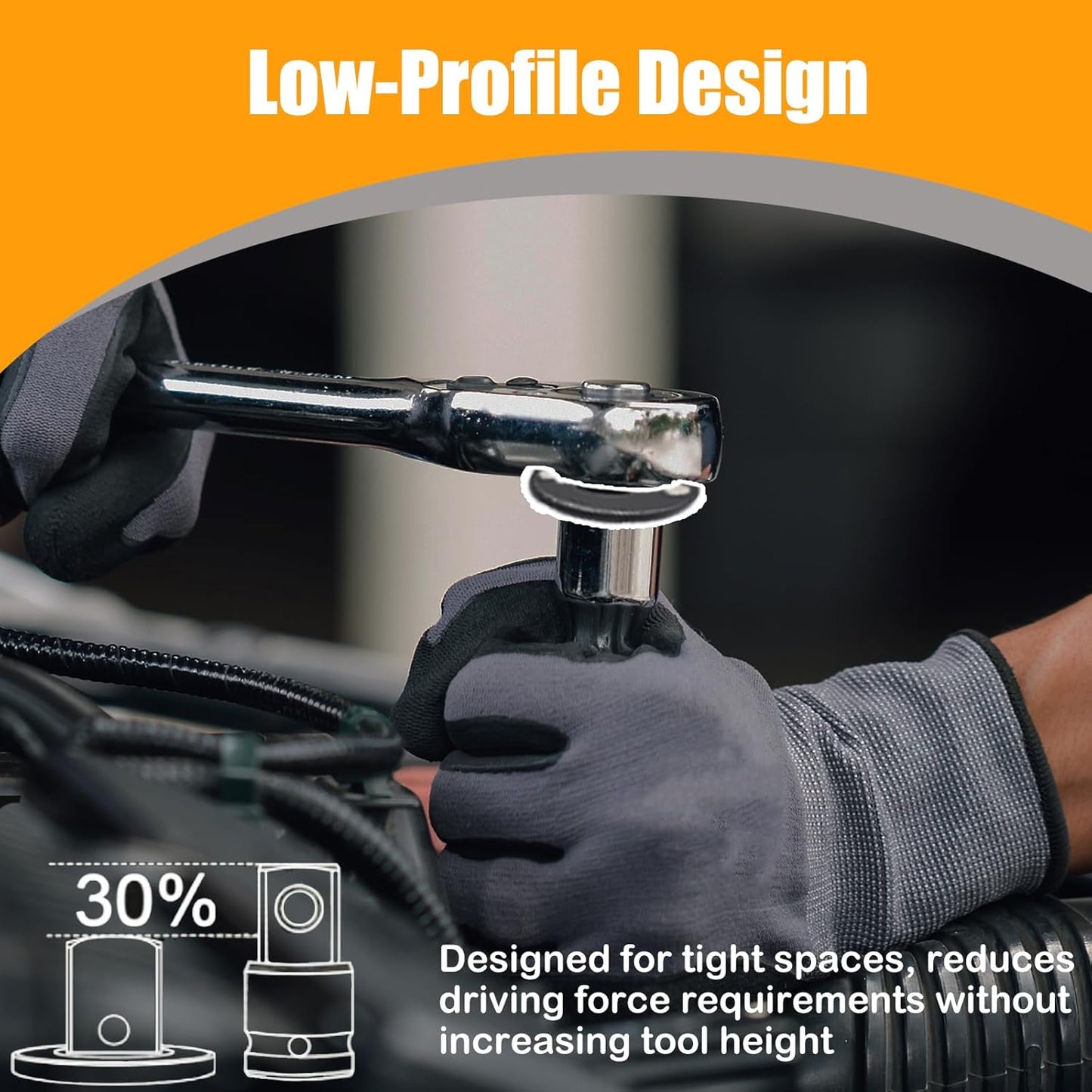 Magnetic Drive Ratchet Wrench Adapter Set