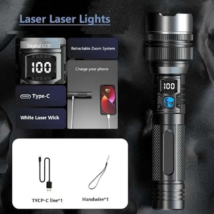 Super Bright Waterproof Flashlight with Telescoping Zoom