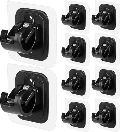 10 Pack No Drilling Self Adhesive Curtain Rod Holders