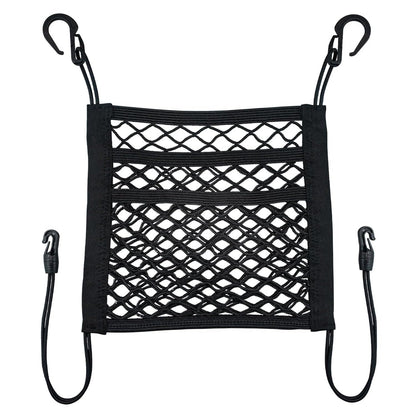 Elastic 3-Layer Mesh Storage Net for Between Car Seats