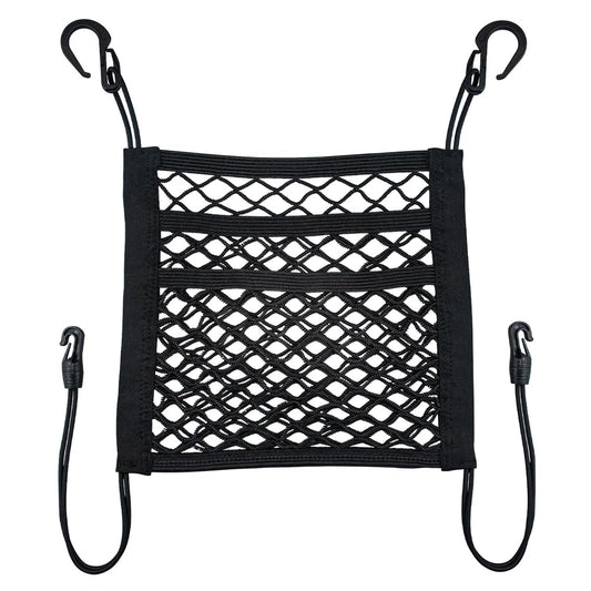 Elastic 3-Layer Mesh Storage Net for Between Car Seats