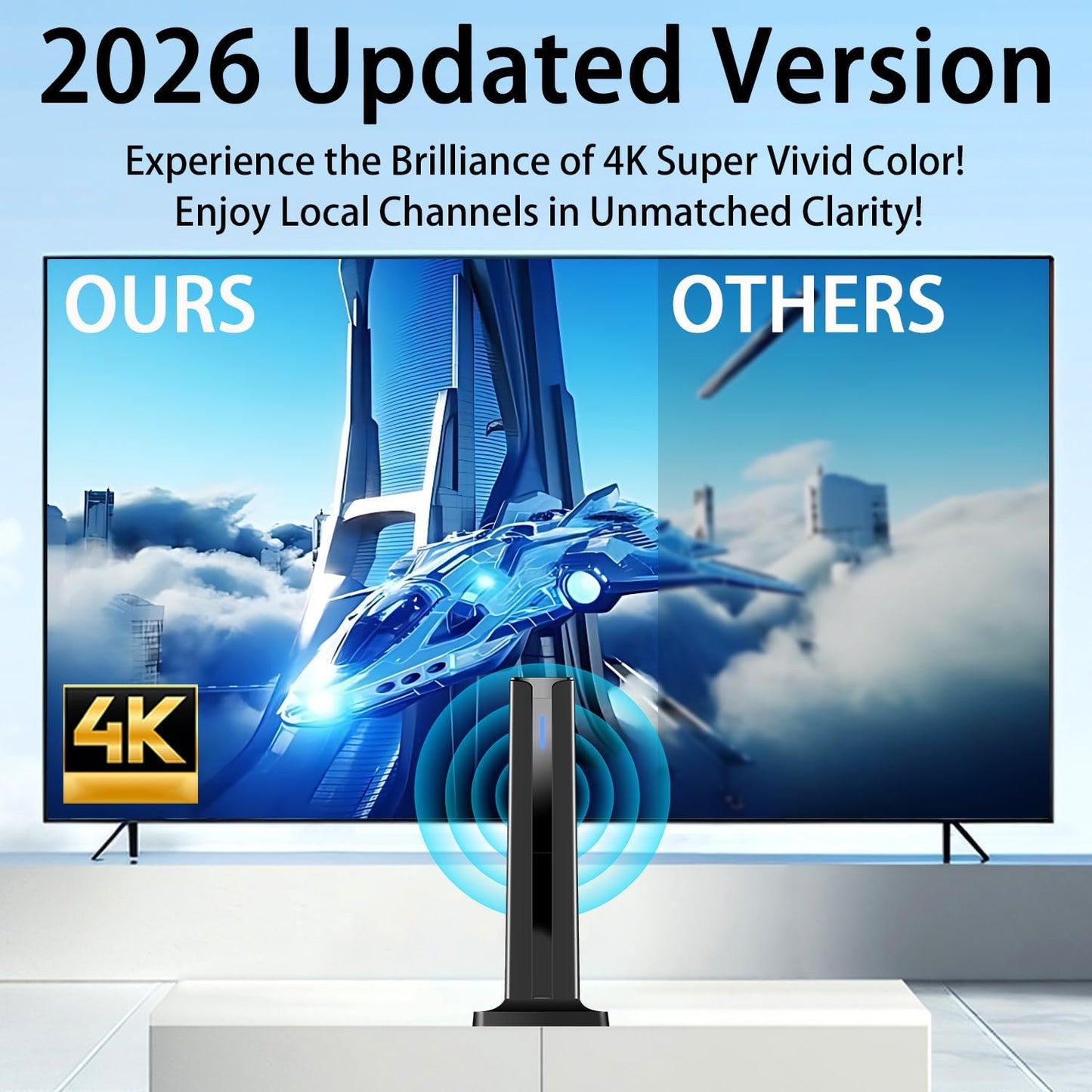 Digital TV Antenna | Support 4K 1080p&Long Range Reception