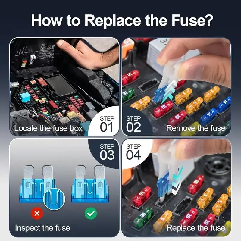 306pcs Car Boat Truck Auto Automotive Assorted Replacement Blade Fuses