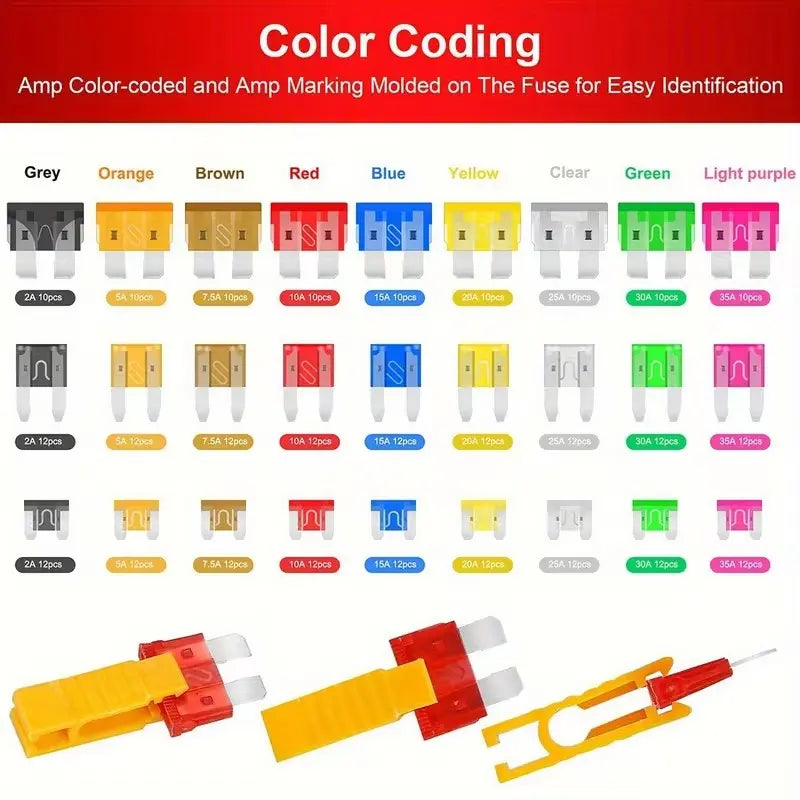 306pcs Car Boat Truck Auto Automotive Assorted Replacement Blade Fuses