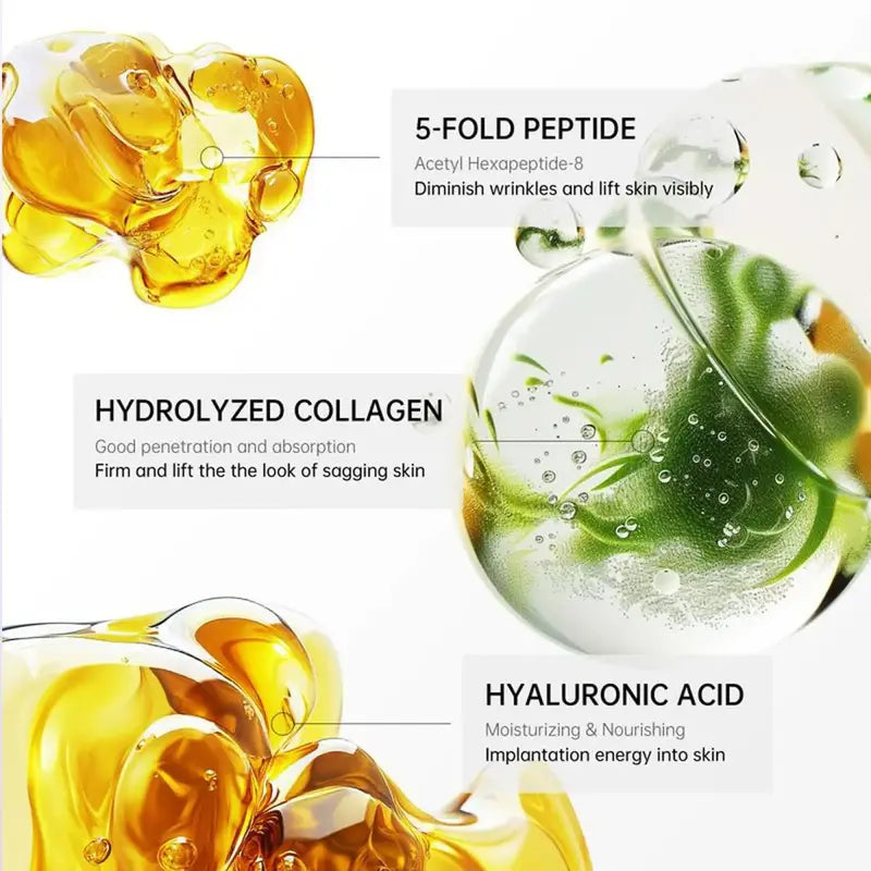 【BUY 1 GET 1 FREE】Reduces Wrinkles and Double Chin,Five Rollers for All Around Massage,Collagen Neck Cream,RelievesEdema,Suitable for Wrinkled Skin,with HyaluronicAcid,VitaminC+E , Body Care,