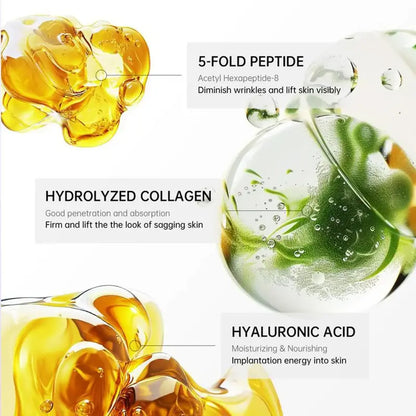 【BUY 1 GET 1 FREE】Reduces Wrinkles and Double Chin,Five Rollers for All Around Massage,Collagen Neck Cream,RelievesEdema,Suitable for Wrinkled Skin,with HyaluronicAcid,VitaminC+E , Body Care,