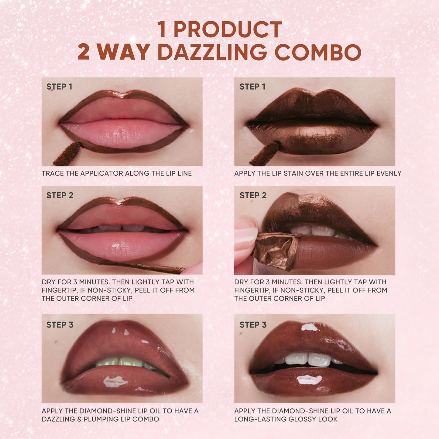 Peel Off Stain & Plumping Oil Duo - 2 in 1 Lip Combo