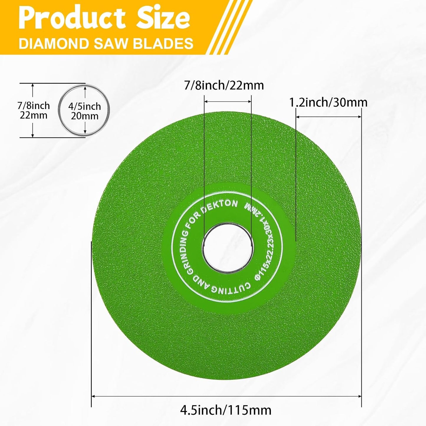 3Pcs 4.5Inch Glass Cutting Disc
