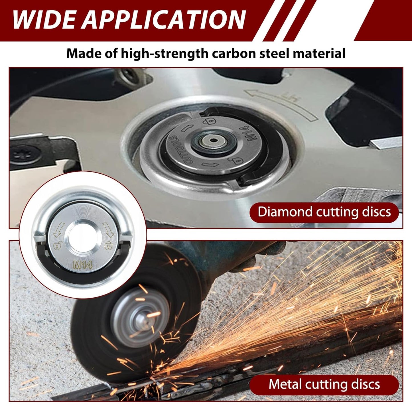 Quick Installation M10/M14 Thread Self-locking Pressure Plate for Angle Grinder