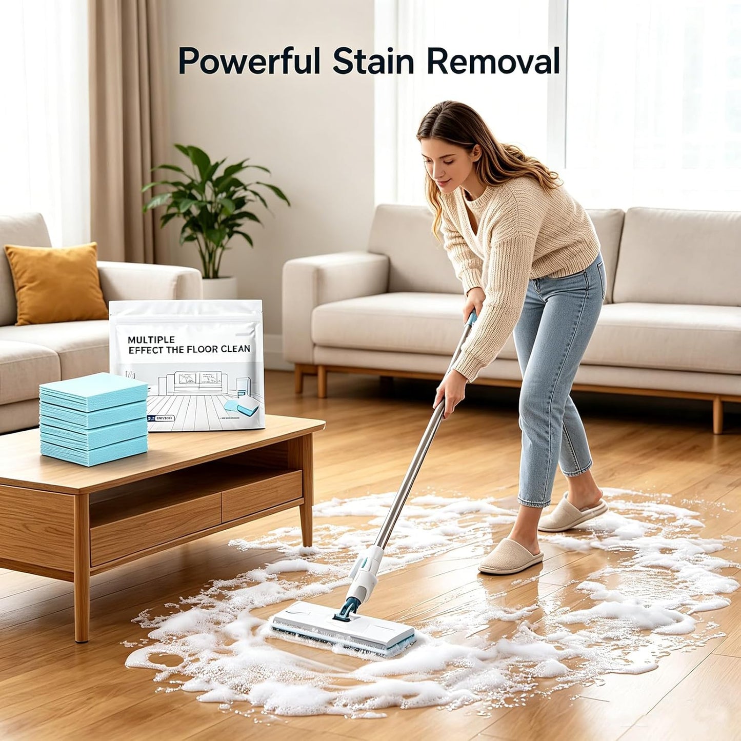 100 Piece Multi-Effect Multi-Material Floor Cleaning Sheets