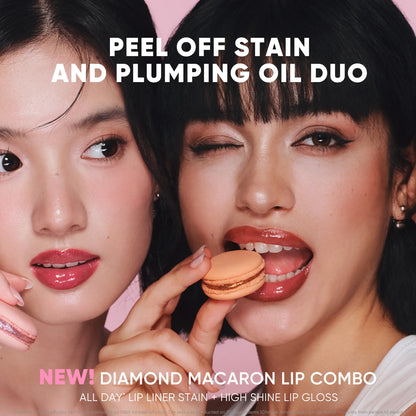 Peel Off Stain & Plumping Oil Duo - 2 in 1 Lip Combo
