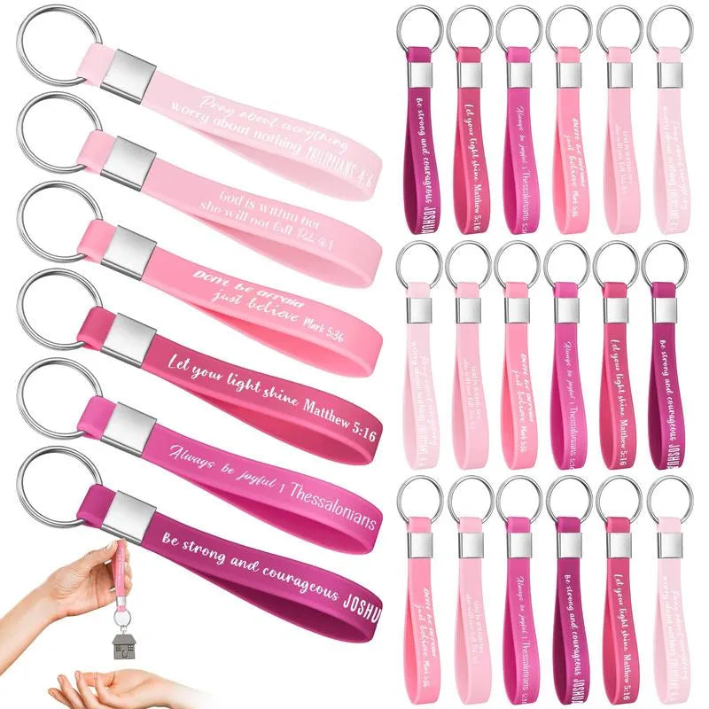🔥✨24/36/100Pcs Bible Verse Keychain Christian Trendy Keychain Wristlet