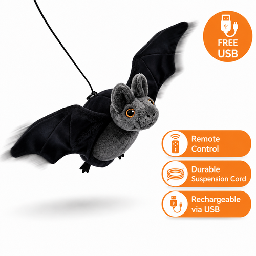 Interactive Flying Bat for Cats