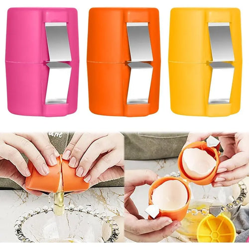 Egg Shell Opener, Egg Separator Egg Cracker Egg Peeler for Raw Eggs