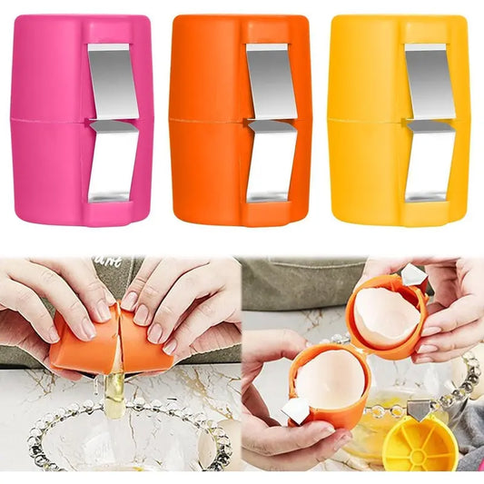 Egg Shell Opener, Egg Separator Egg Cracker Egg Peeler for Raw Eggs